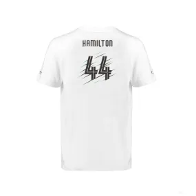 Mercedes Kids T-shirt, Lewis Hamilton, White, 2018