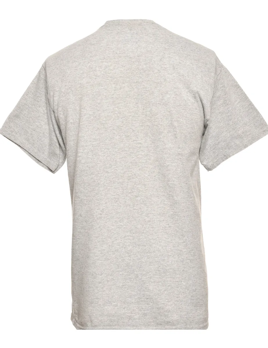 Miami Grey Jerzees Printed T-shirt - M