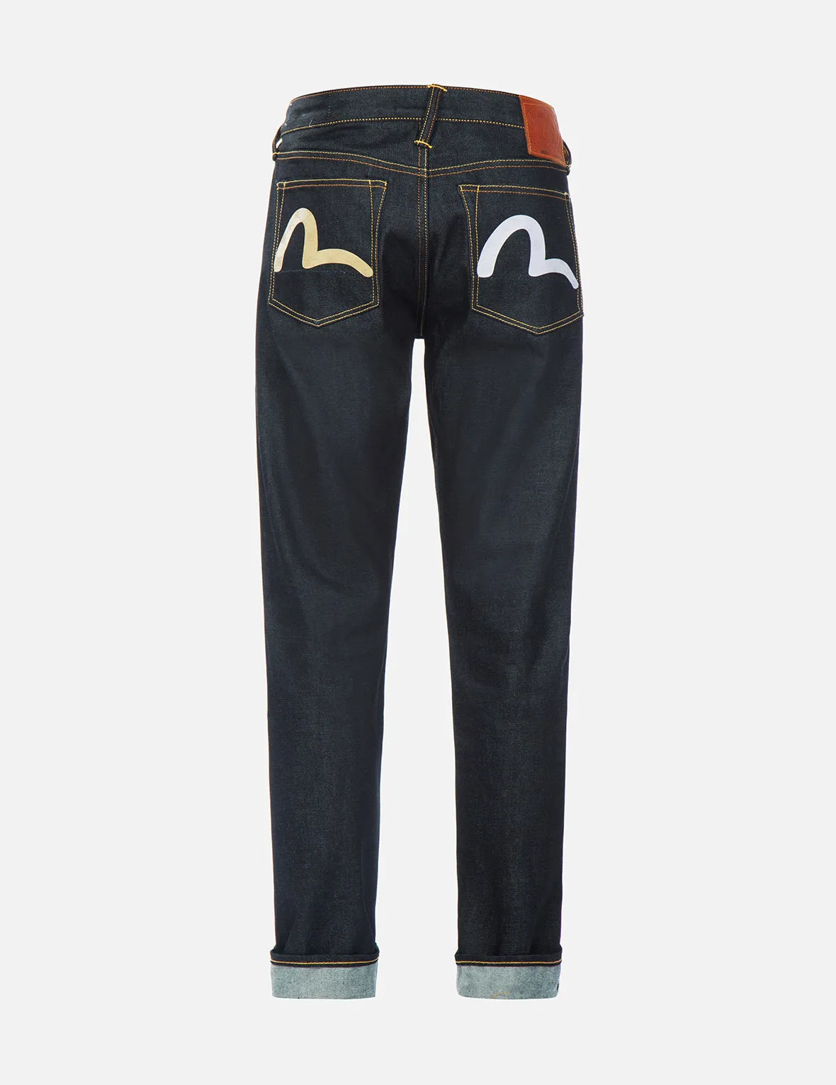 Monogram Embossed Seagull Print Carrot Fit Jeans #2017