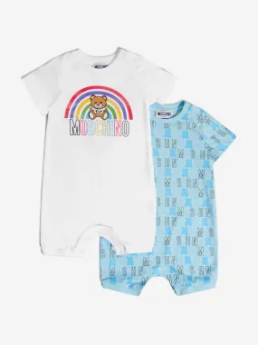 Moschino Baby Boys Cotton Romper Gift Set