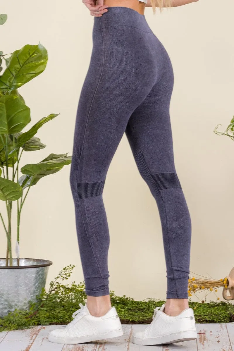 Moto Texture Detailed Leggings