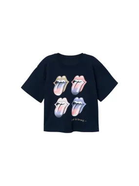 name it maglietta manica corta da ragazzi Narina Rolling Stones 13226496 blu scuro