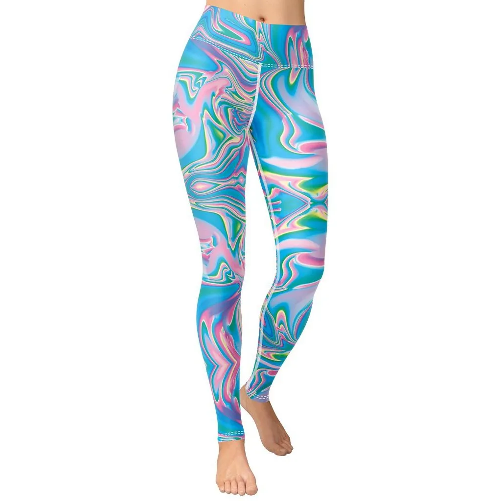 Neon Psychedelic Yoga Leggings