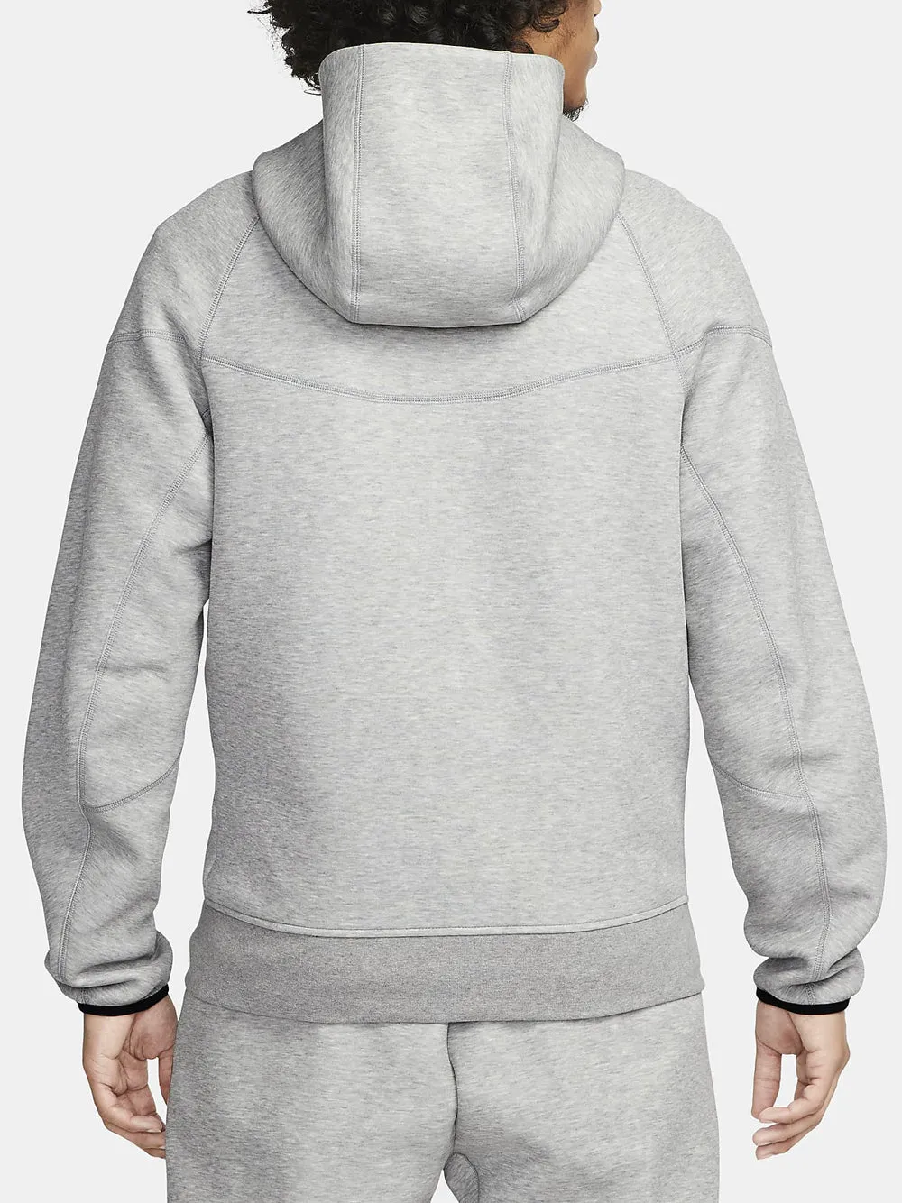 Nike Sportswear Tech Fleece Windrunner Felpa con cappuccio e zip a tutta lunghezza - Dark Grey Heather/Nero