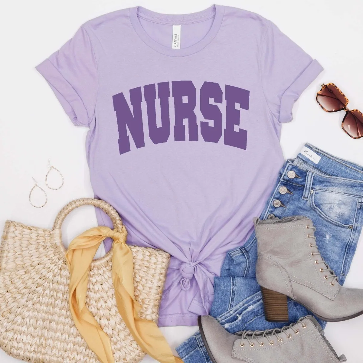 Nurse Collegiate Letter Tee