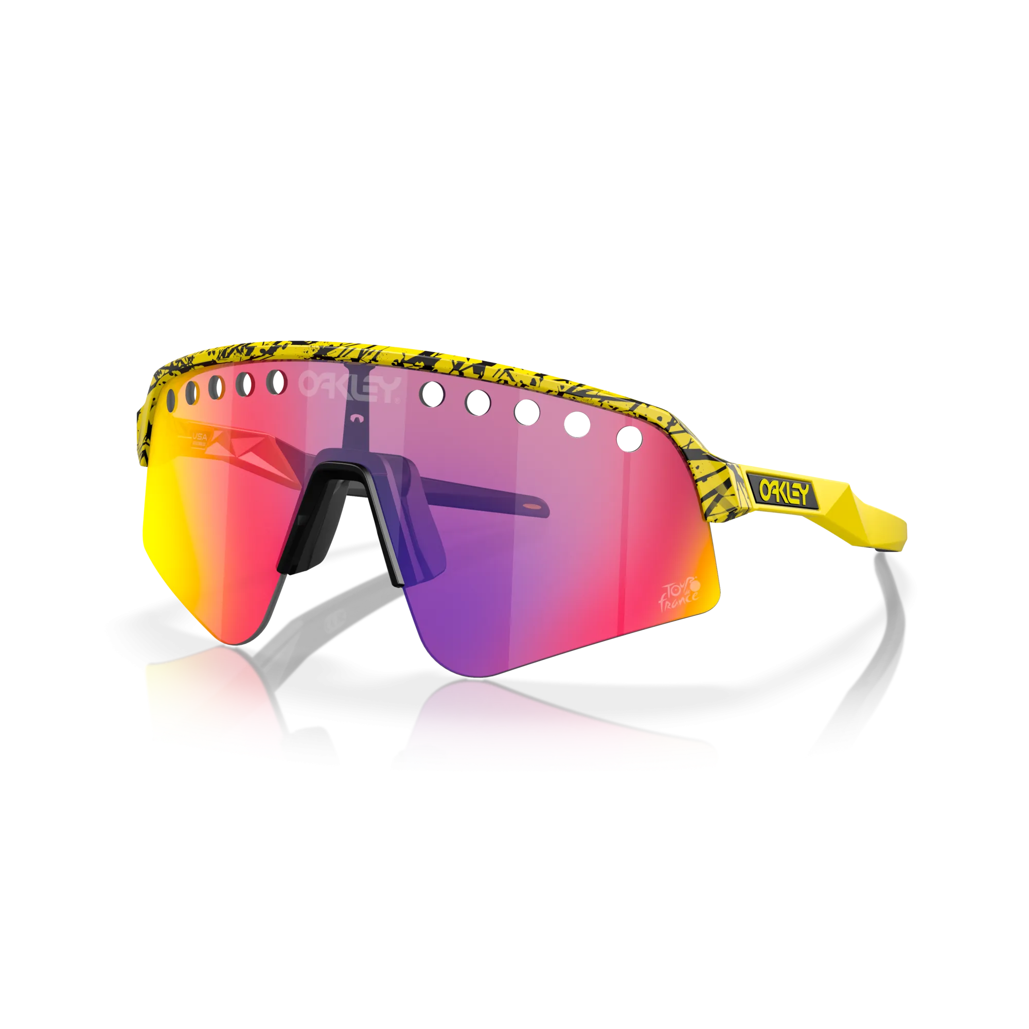 Oakley Sutro Lite Sweep Prizm Road Lenses TDF Splatter Frame