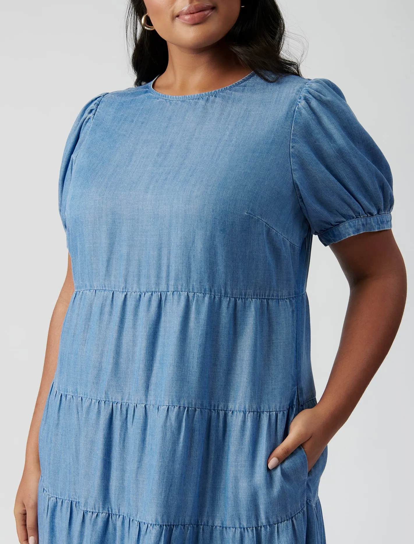 Pippa Curve Midi Smock Dress