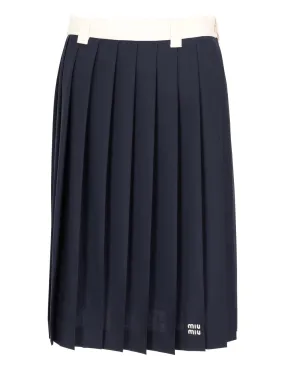 pleated midi skirt