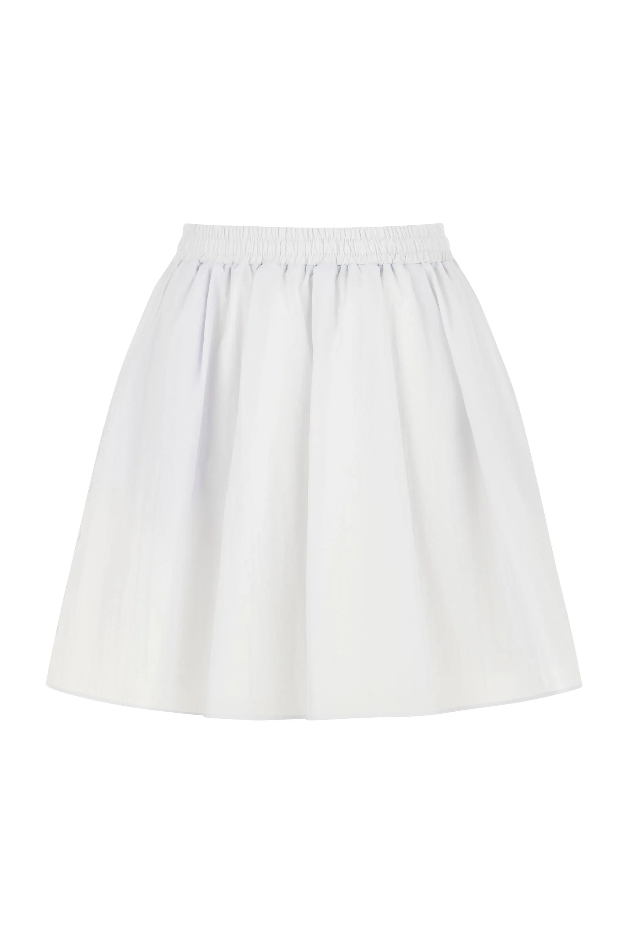 Pleated Mini White Skirt