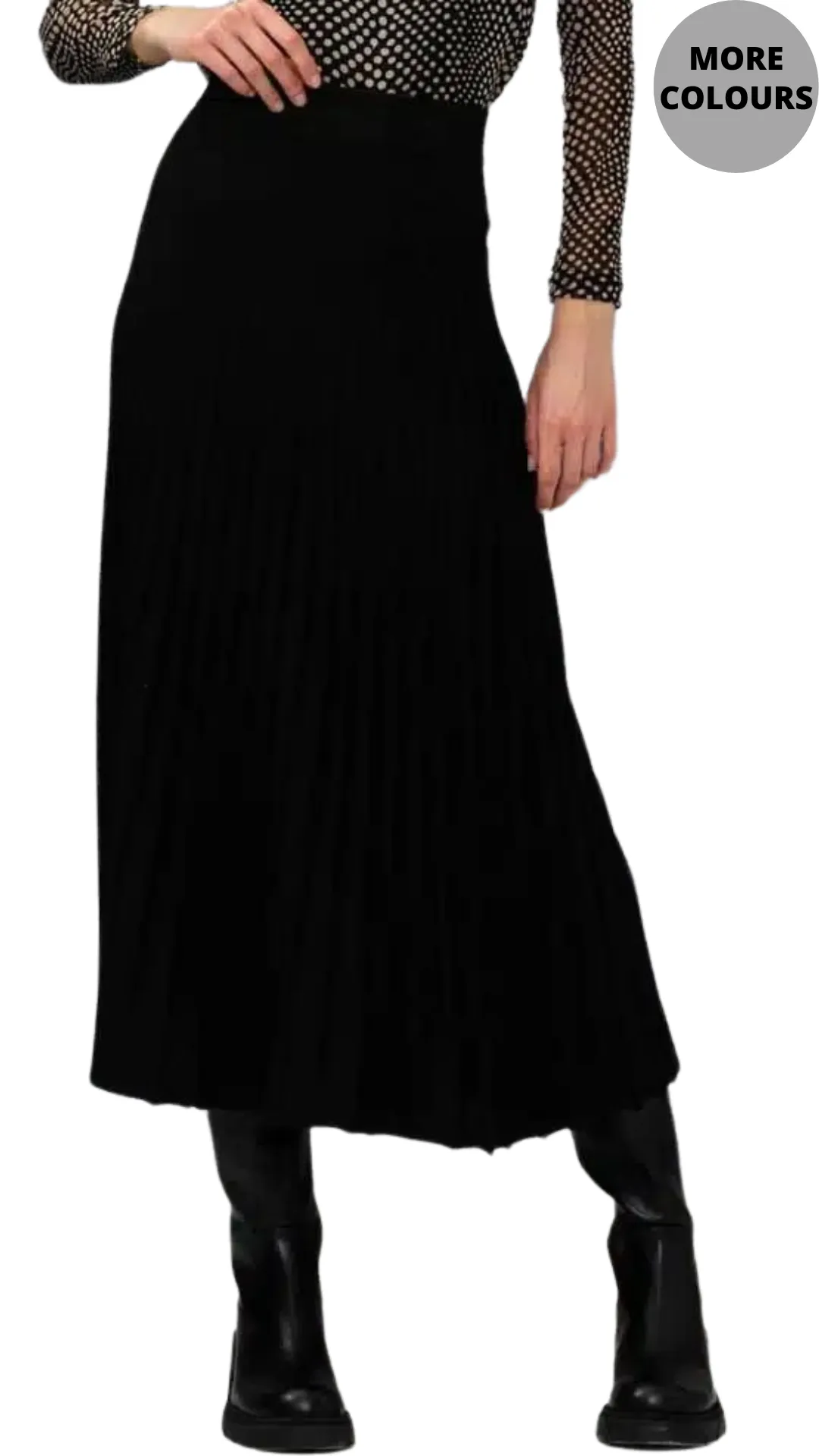 Pleated Pull On Midi Skirt. Style ALSA44178