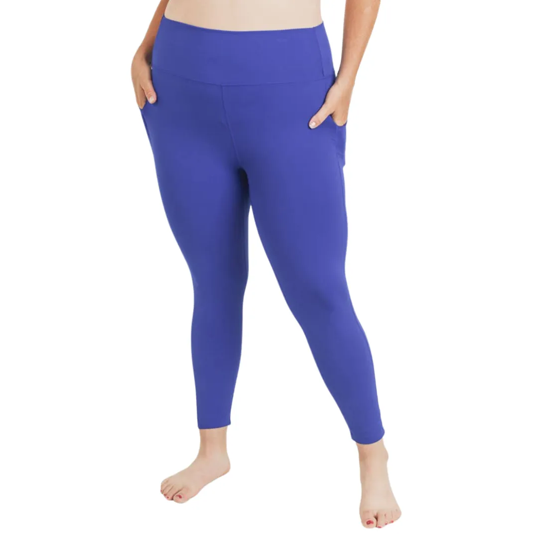 PLUS Laser-Cut Highwaist Leggings - Blue