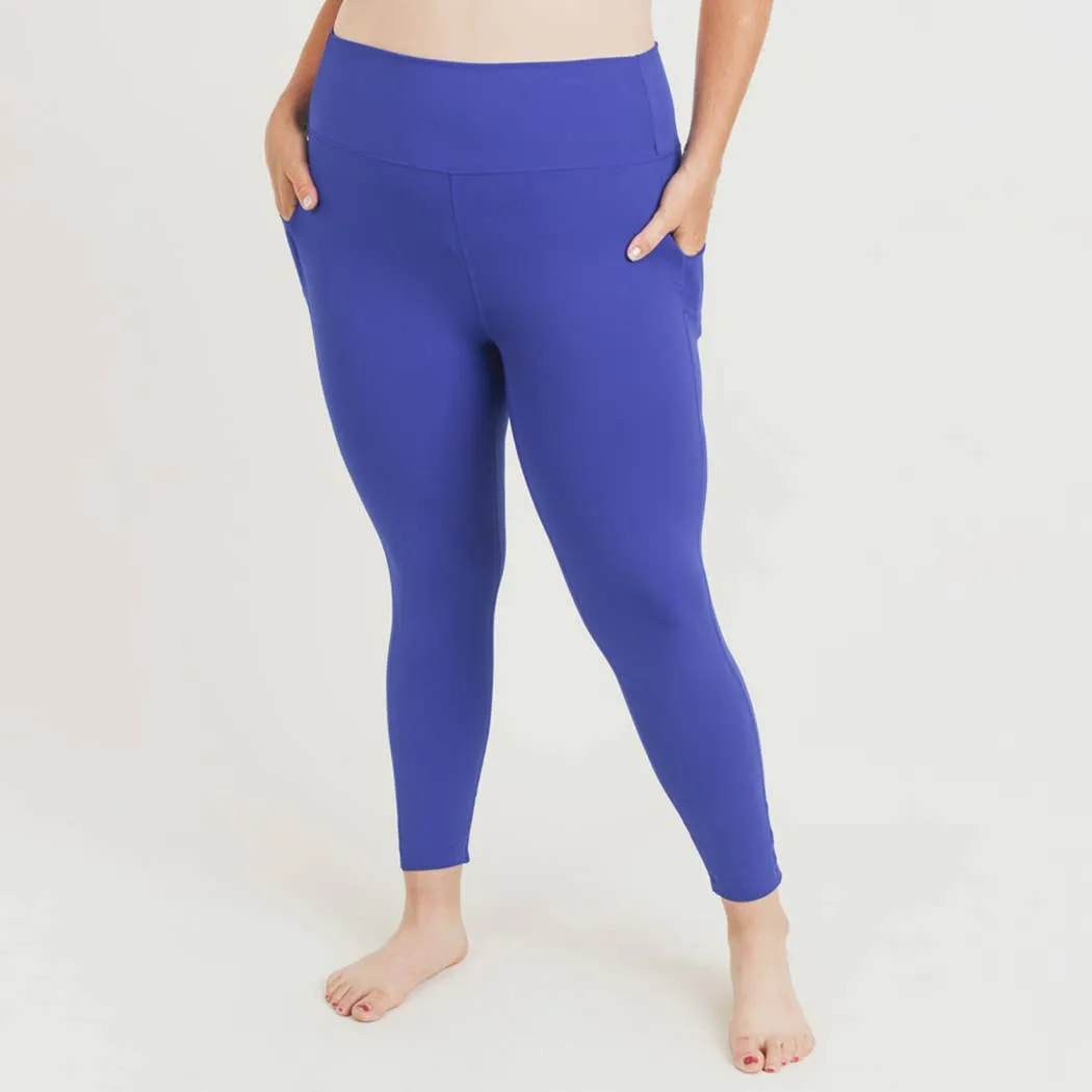 PLUS Laser-Cut Highwaist Leggings - Blue