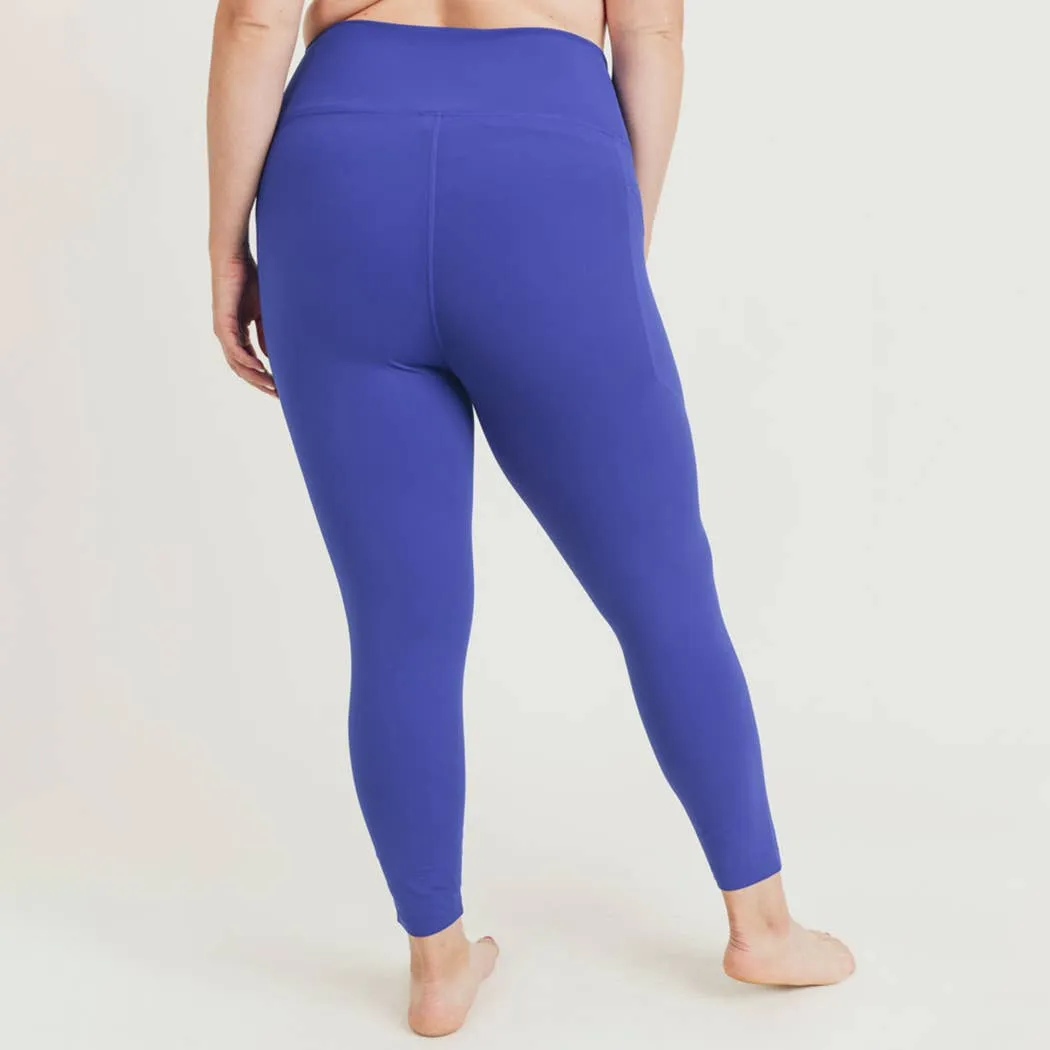 PLUS Laser-Cut Highwaist Leggings - Blue