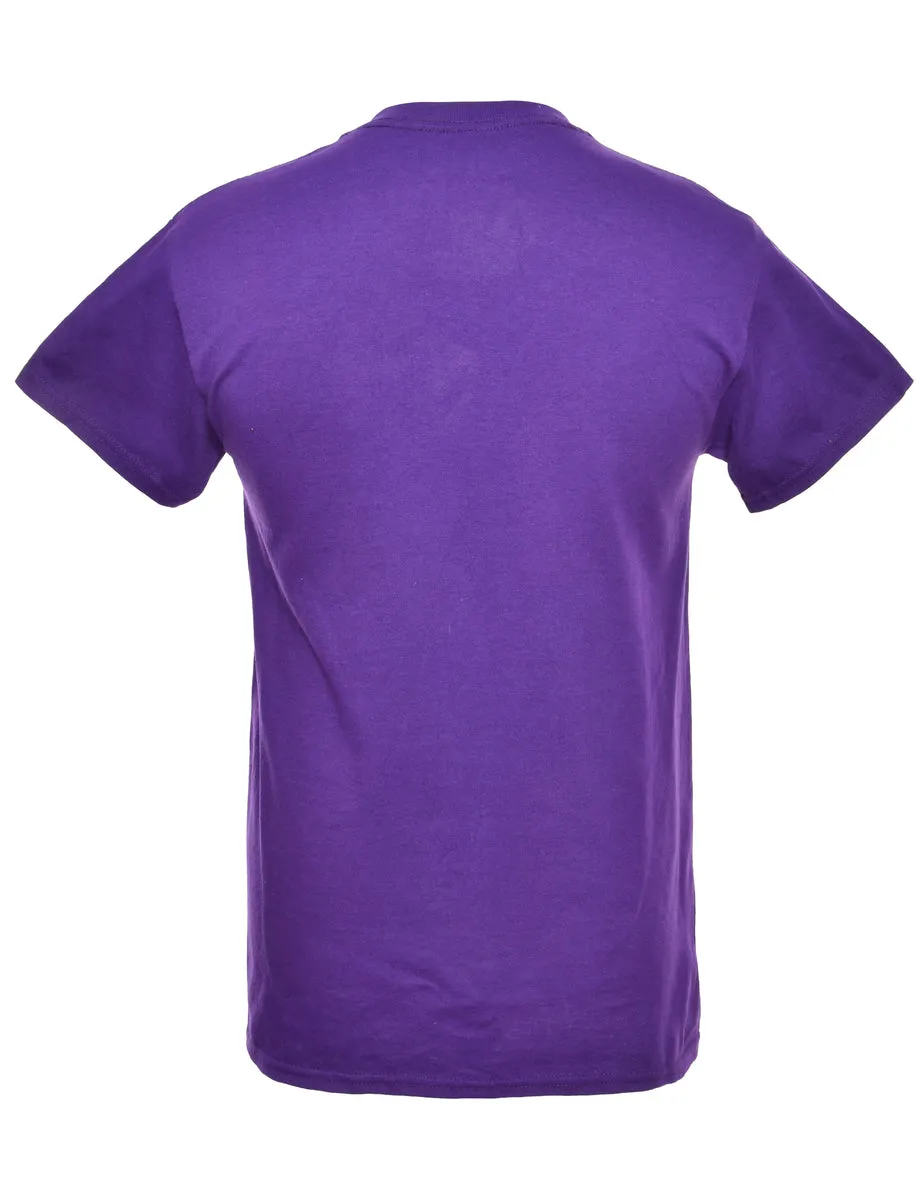 Purple Printed T-shirt - S