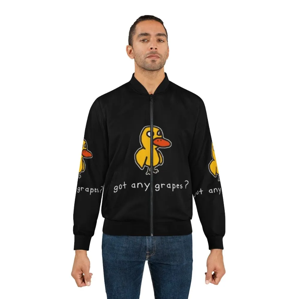 "got any grapes?" Bomber Jacket - Duck Song Inspired Meme Apparel