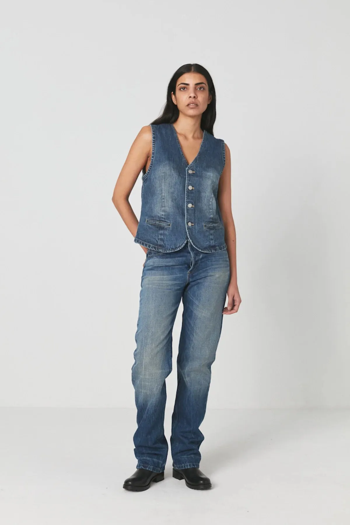 Rabens Saloner Denim Banu Vest