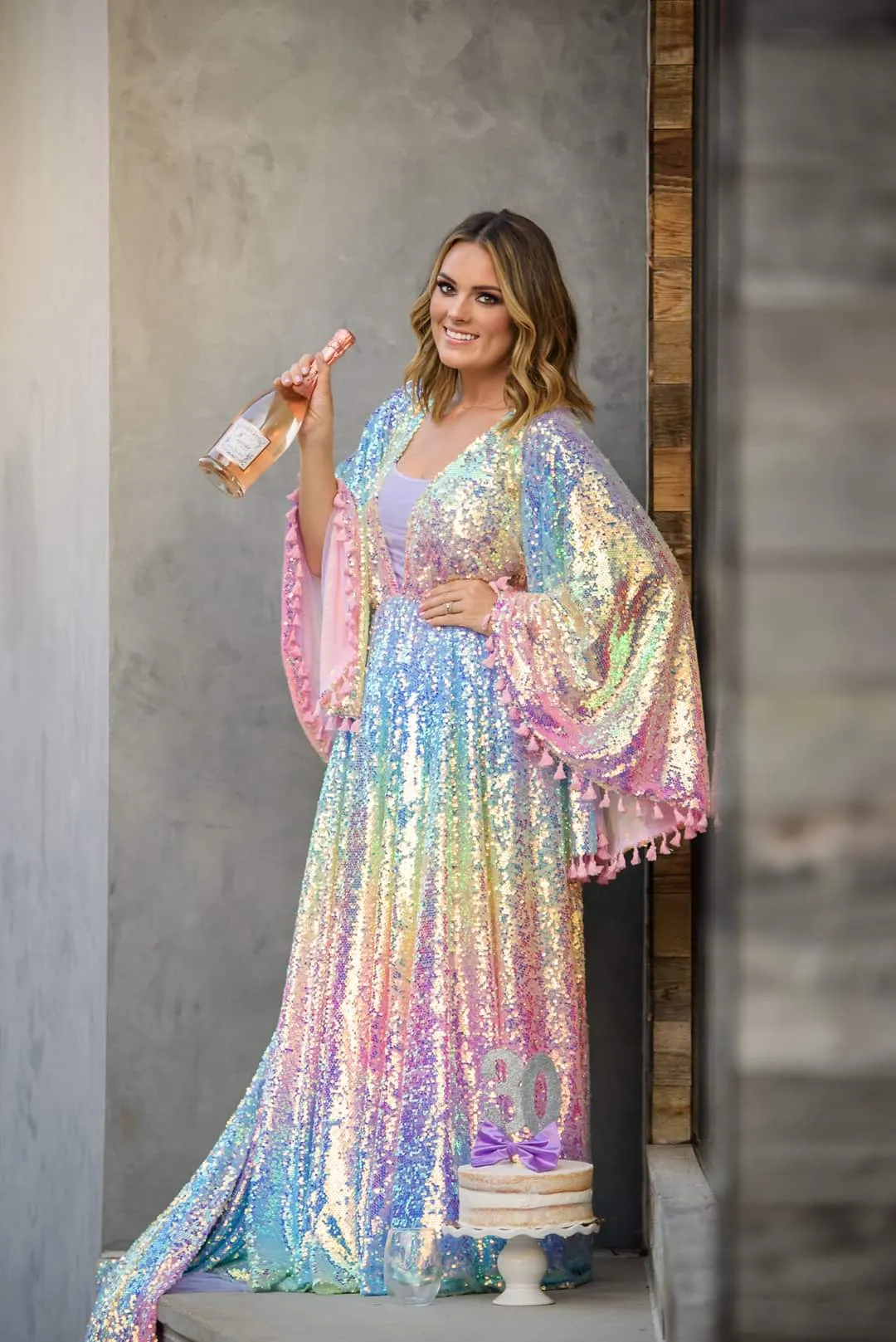 Rainbow Disco-Beautiful boho inspired gown - (TEEN-ADULT) -Maternity friendly.