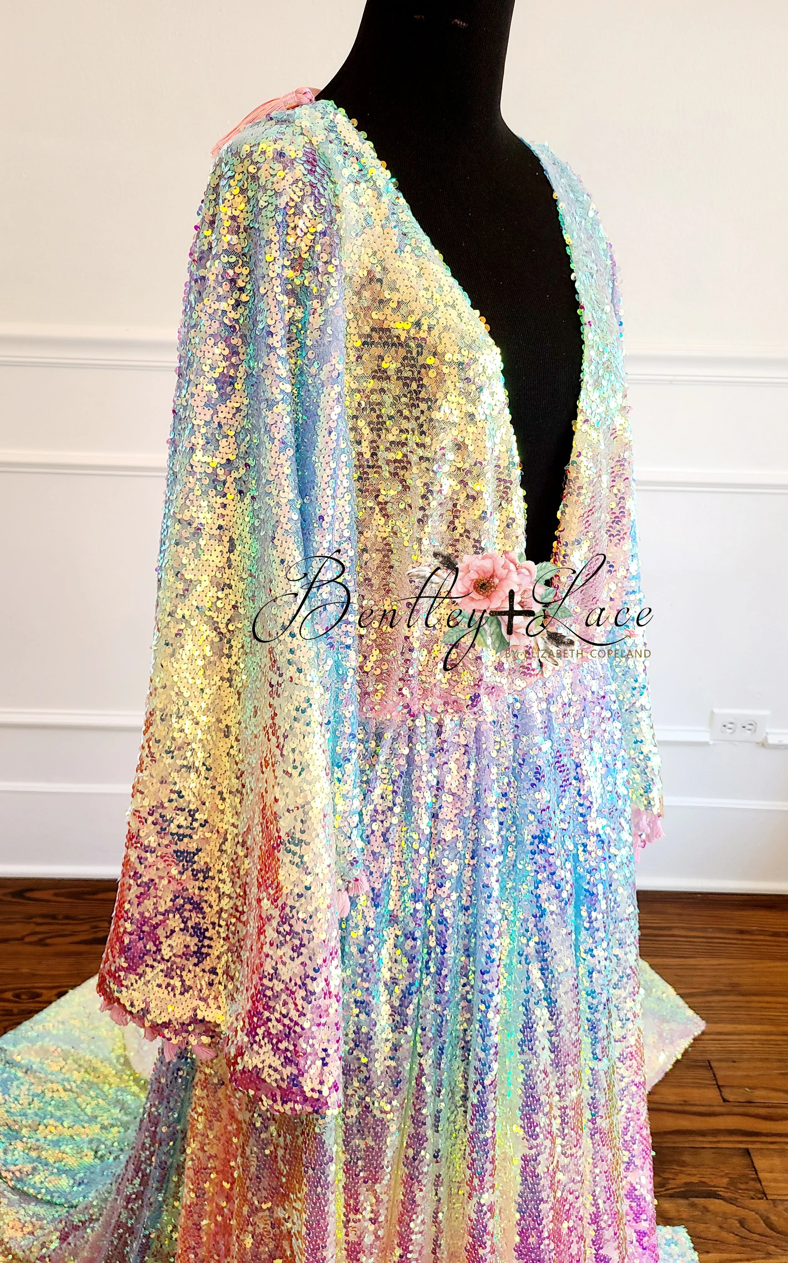 Rainbow Disco-Beautiful boho inspired gown - (TEEN-ADULT) -Maternity friendly.