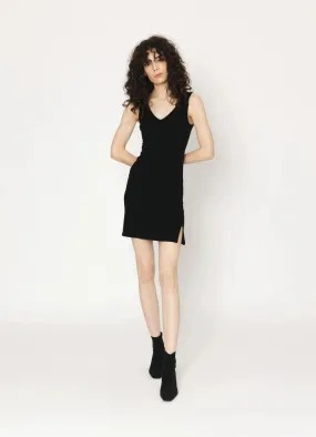 Rayon Reversable Slip Mid Length - Black