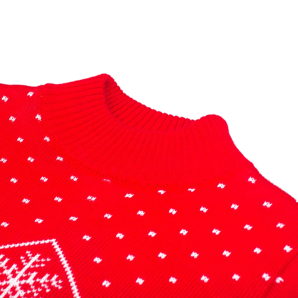 Red Reindeer Womens Ugly Christmas Sweater Dress