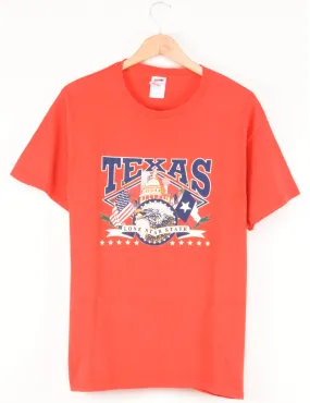 Red Texas Print T-shirt - L