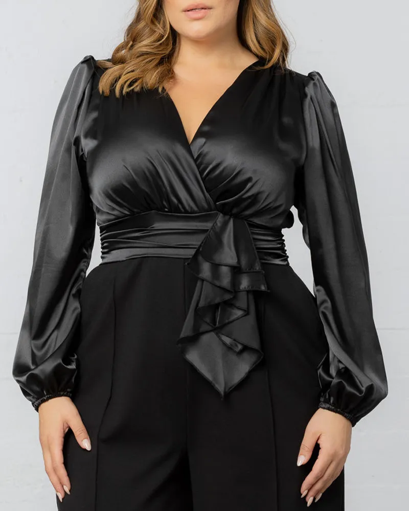 Refined Satin Jumpsuit