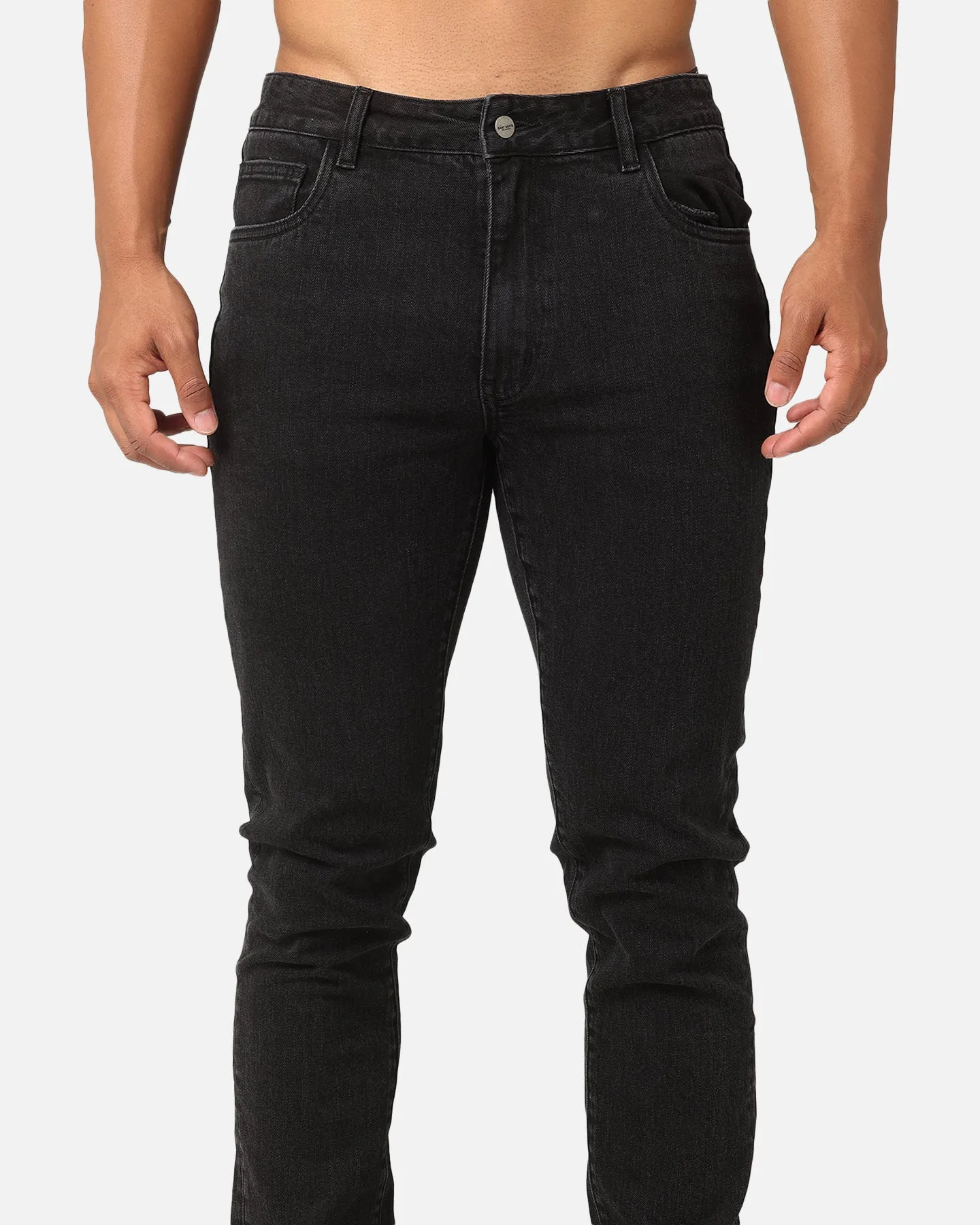 Saint Morta Tapered Denim Jeans Washed Black