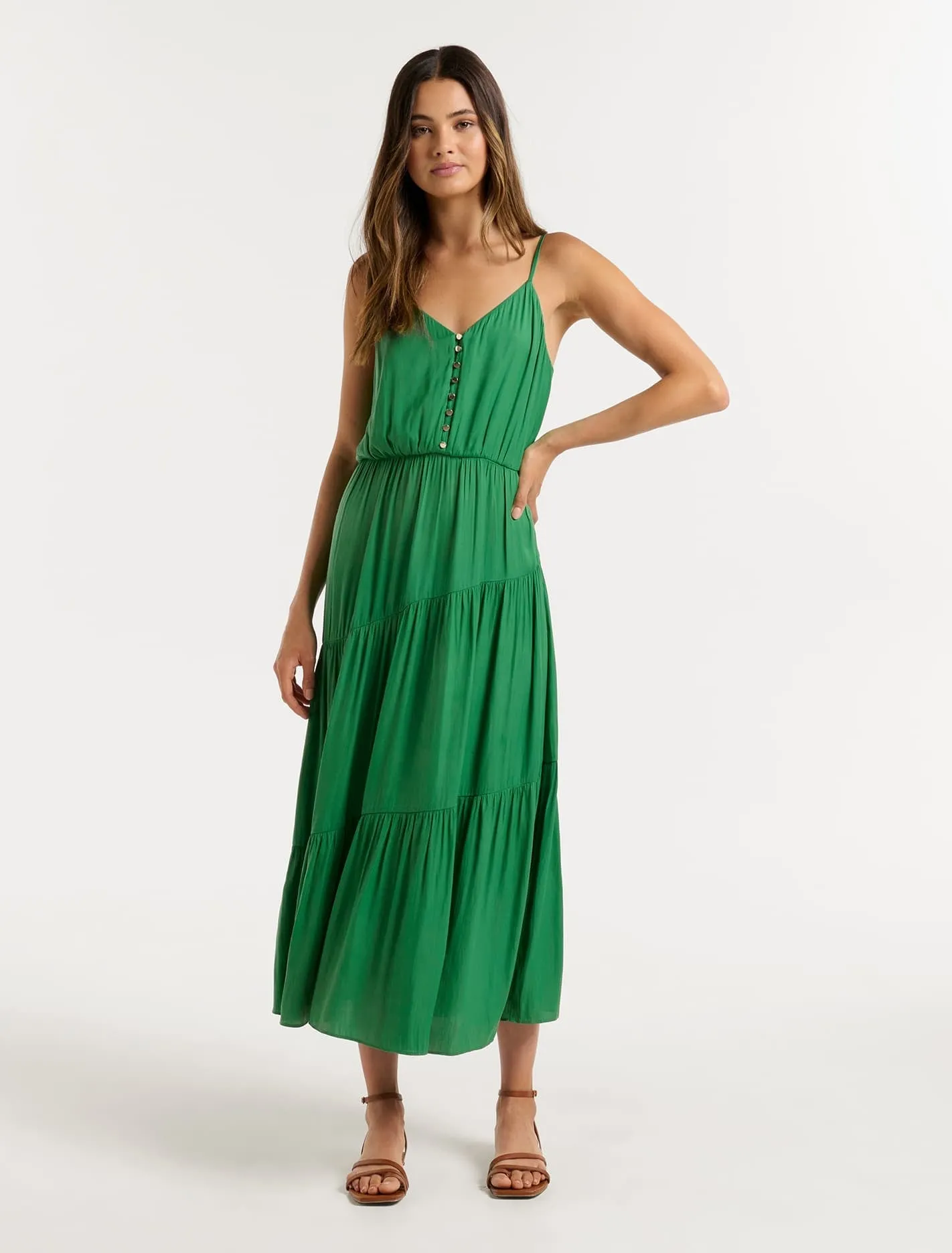 Sara Tiered Midi Dress