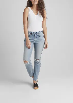 SILVER BEAU GIRLFRIEND MID RISE DENIM