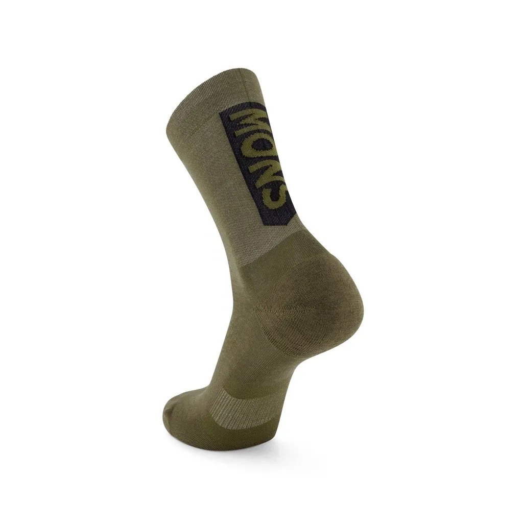 Socks Mons Royale Atlas Crew Vert Ridge - Dark Olive