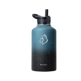 Stainless Steel Water Bottle With 3 Lids | 64oz | Starry Indigo