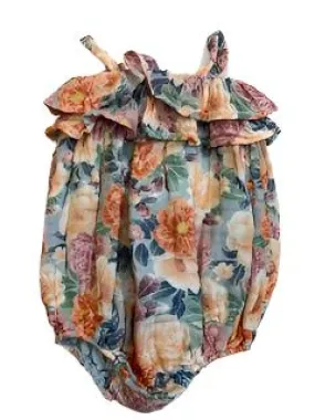 Strap Romper suit - floral