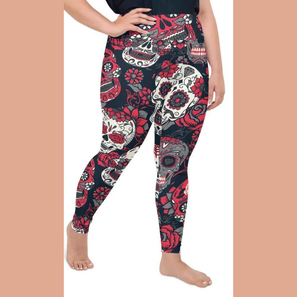 Sugar Skull Plus Size Leggings