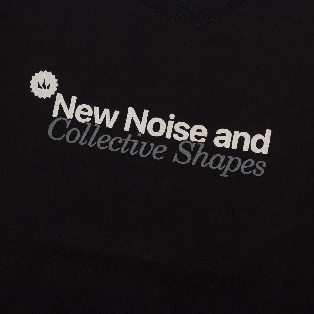 T-Shirt BOXY FIT 16s TYPEFORM and COLLECTIVE SHAPES NEW NOISE BLACK