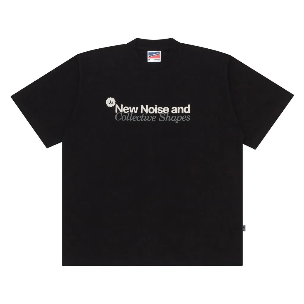 T-Shirt BOXY FIT 16s TYPEFORM and COLLECTIVE SHAPES NEW NOISE BLACK