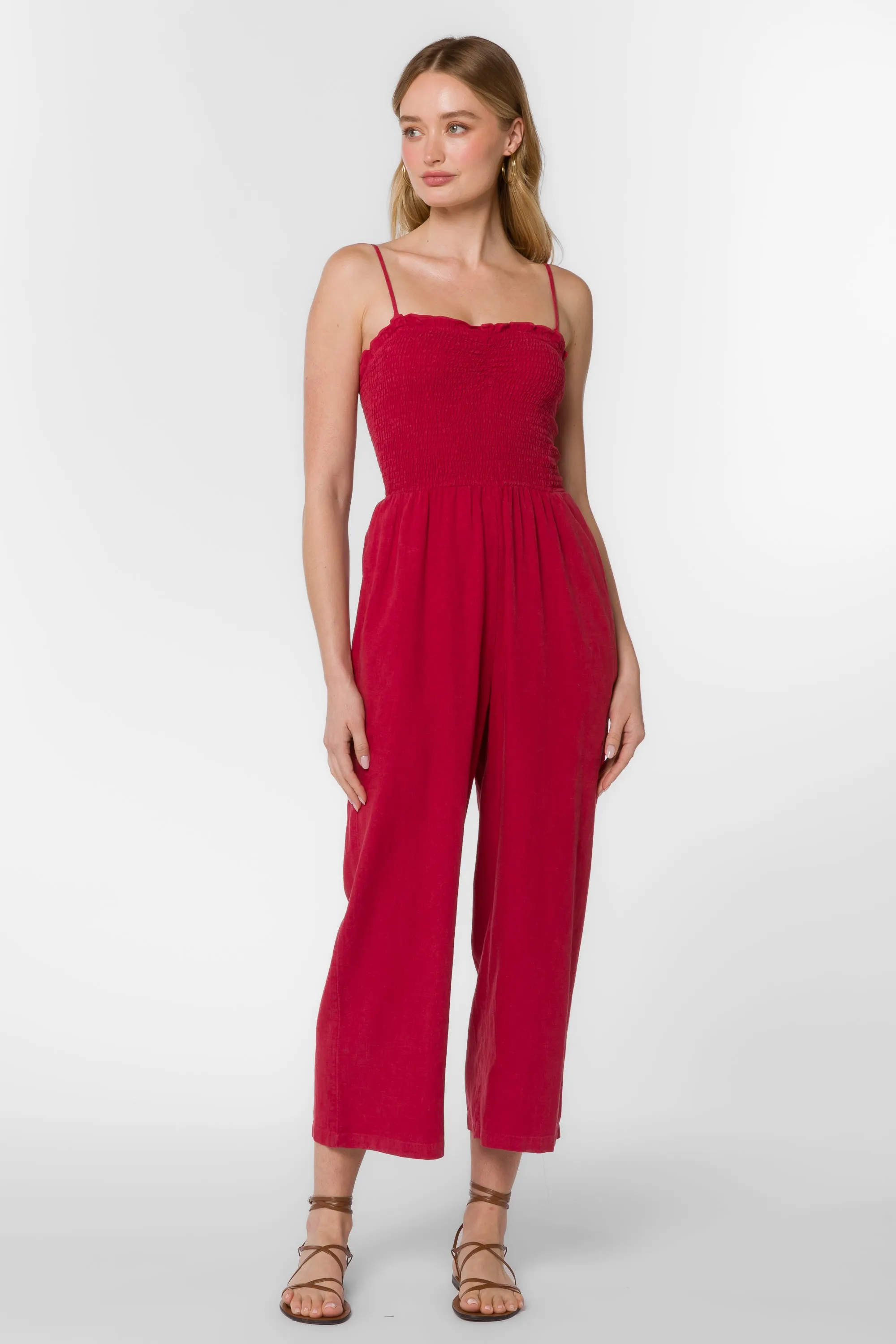 Tasha Red Jumpsuit