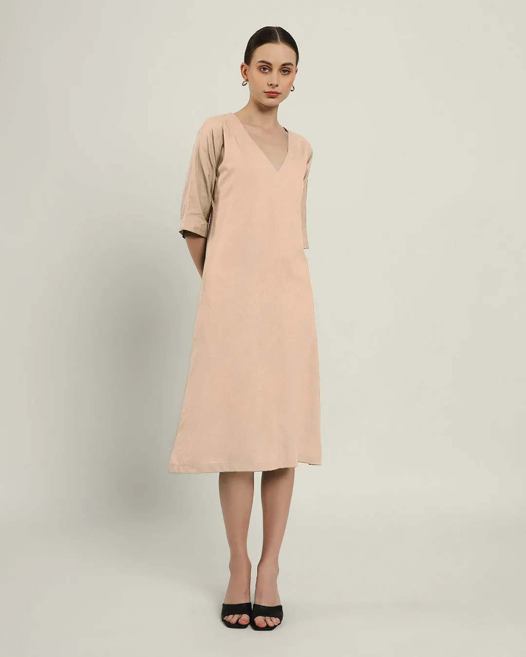 The Mildura Daisy Bisque Linen Dress