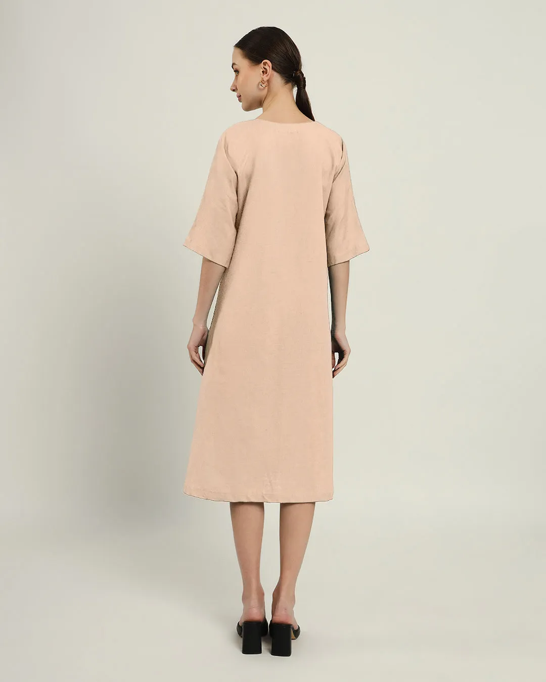 The Mildura Daisy Bisque Linen Dress