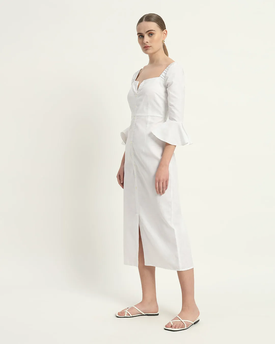 The Rosendale Daisy White Linen Dress