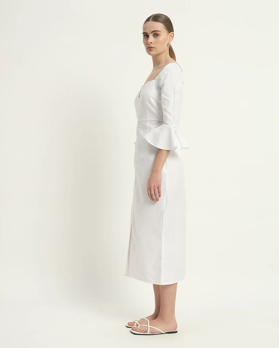 The Rosendale Daisy White Linen Dress