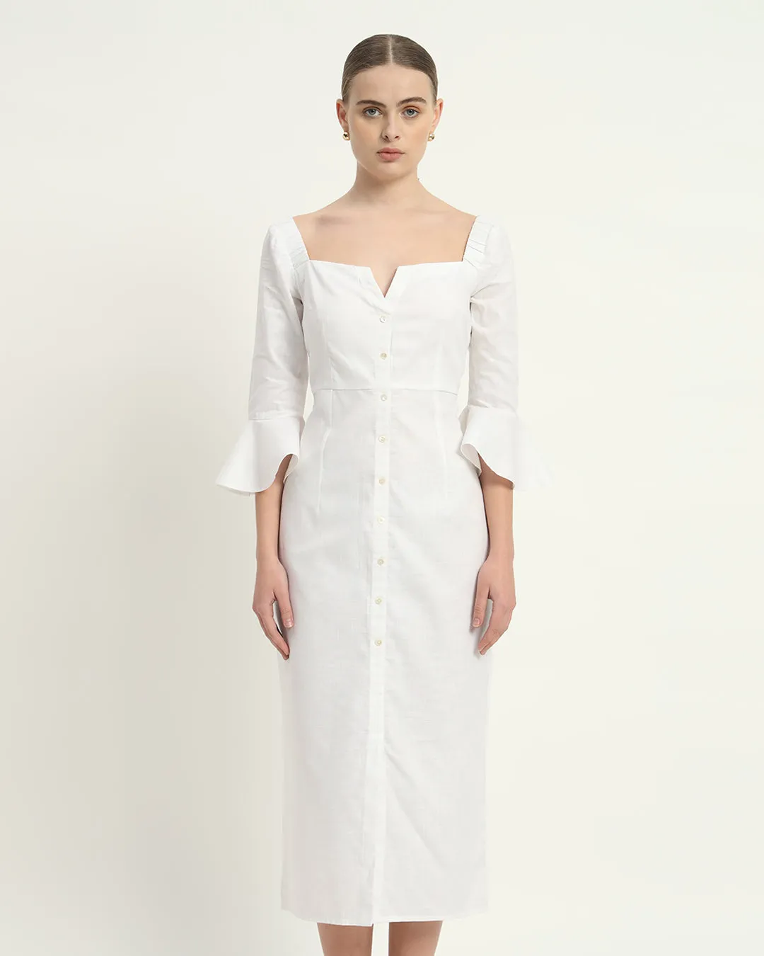 The Rosendale Daisy White Linen Dress