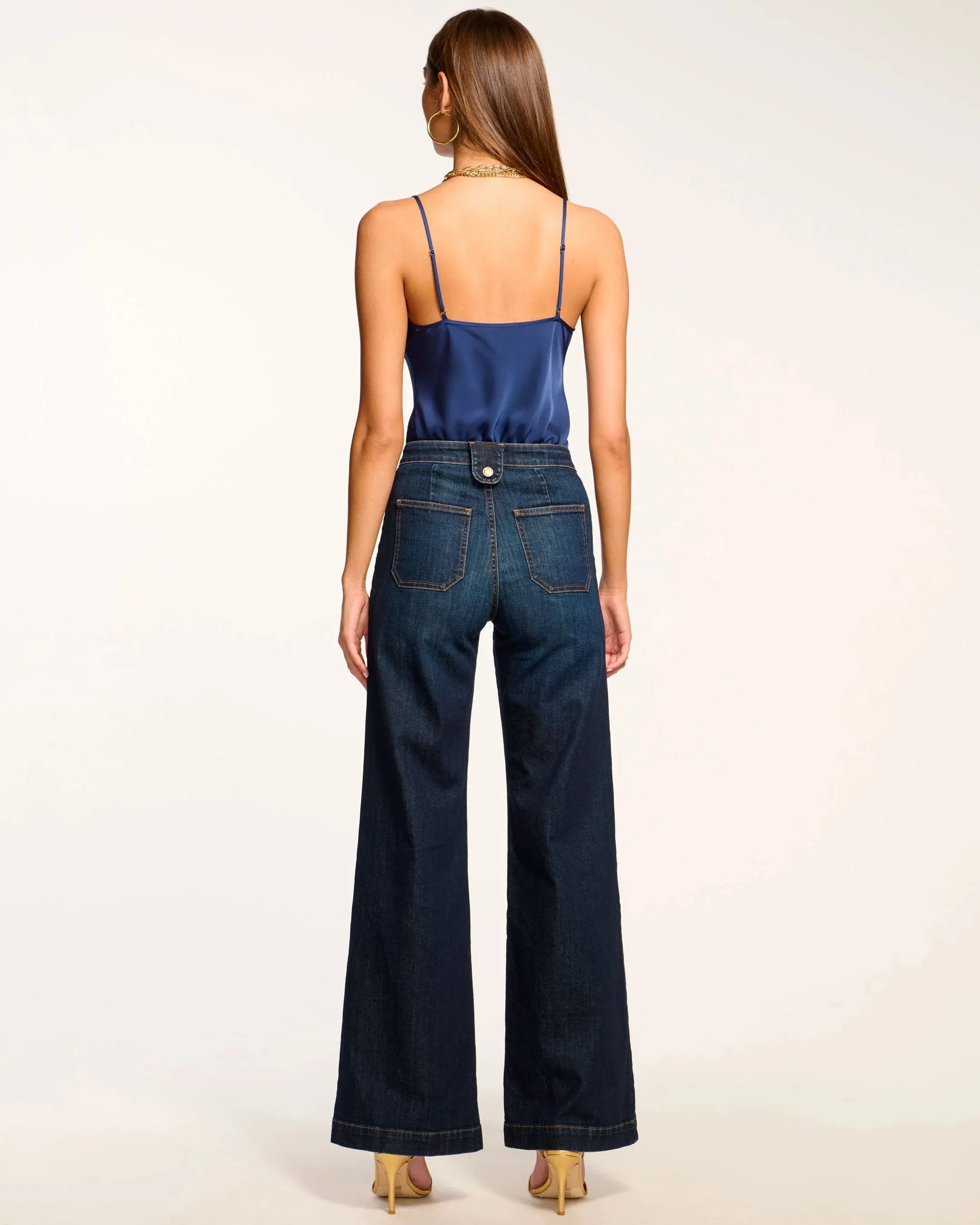 Theodora Wide Leg Jean - Dark Rinse