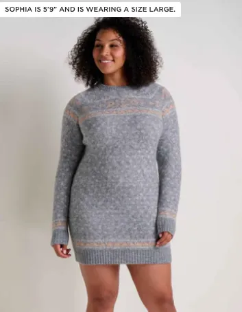 Toad & Co Toddy Crew Sweater Dress | Heather Grey