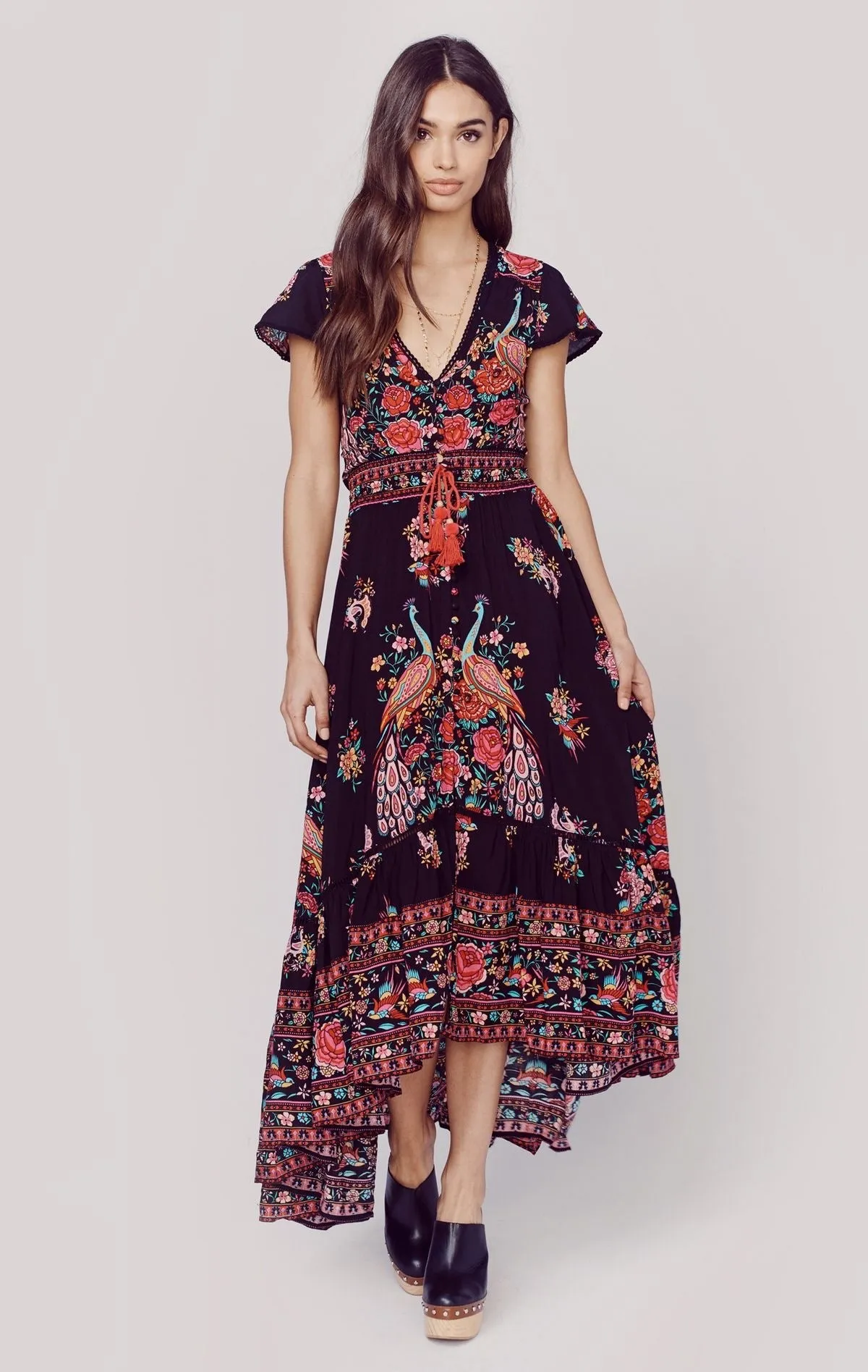 Tribal Boho Summer Dress, Maxi Bohemian Dress For Women