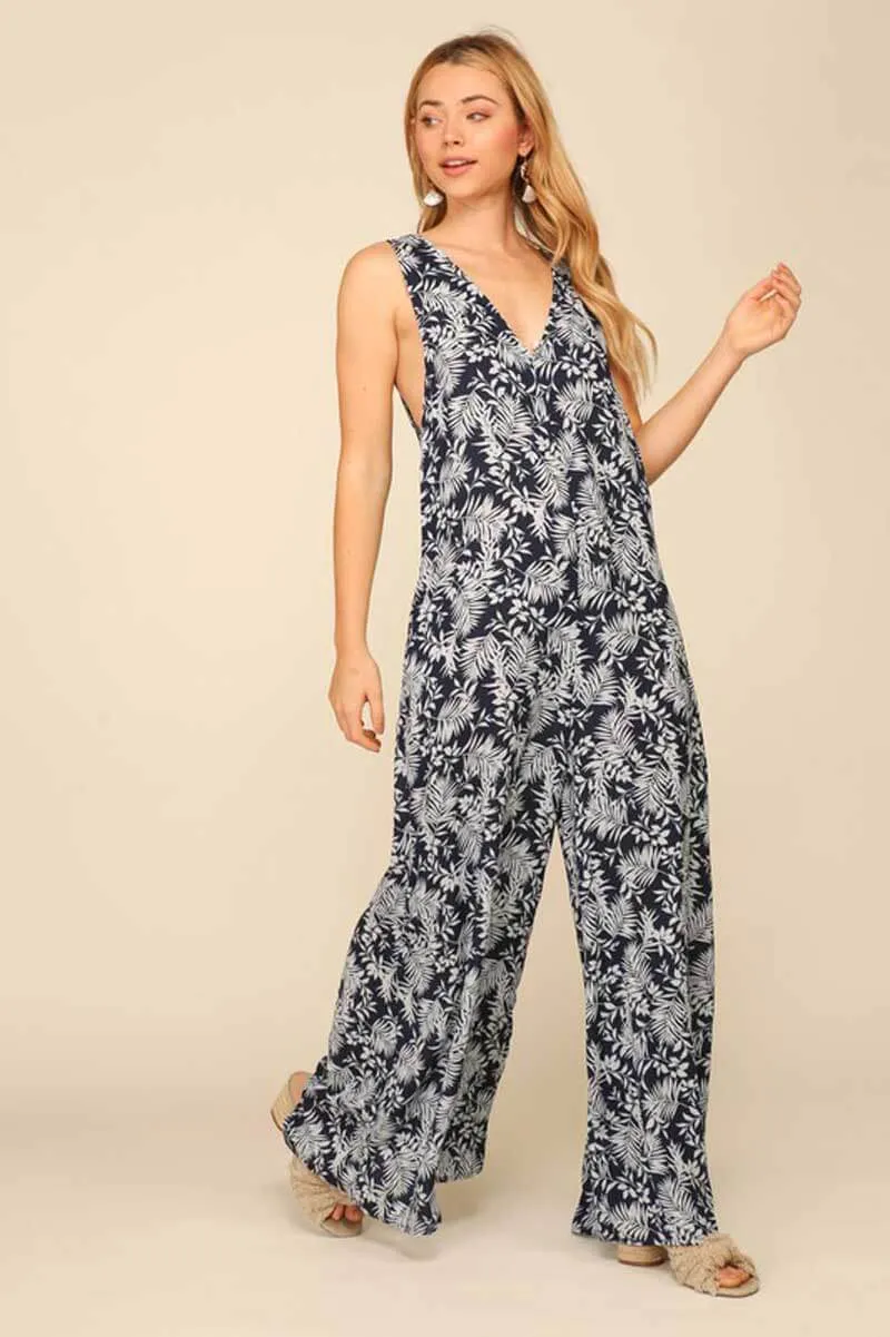 Tropic Print Jumpsuit