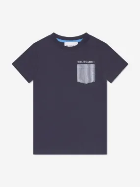 Trussardi Boys Ademilso Pocket T-Shirt in Navy