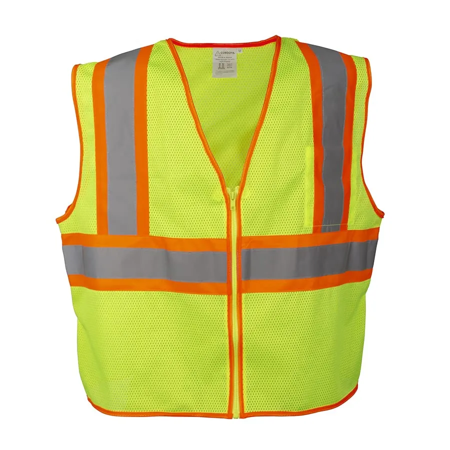 Type R, Class 2 High-Visibility Mesh Safety Vest, Contrasting Tape