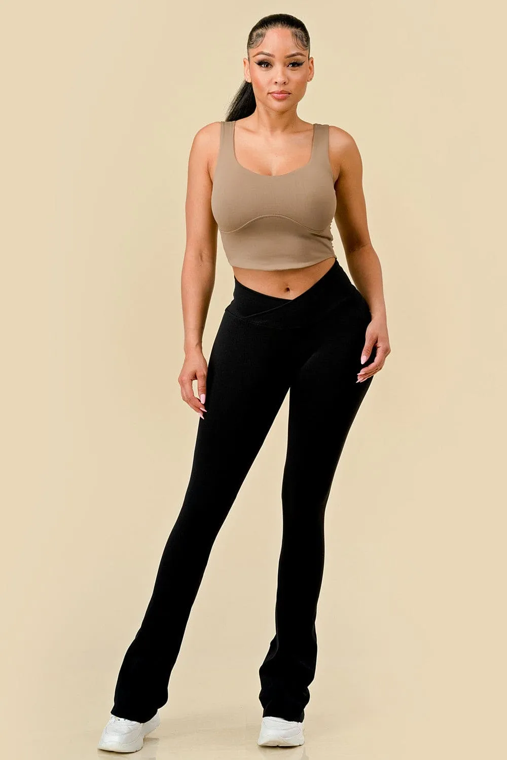 V Waist Flare Leggings