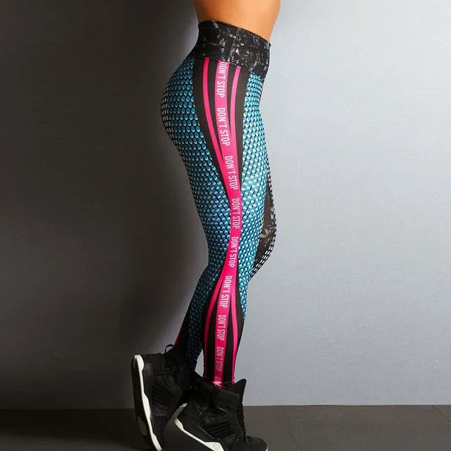 VenusFox Sports Printing Style High Waist Leggings