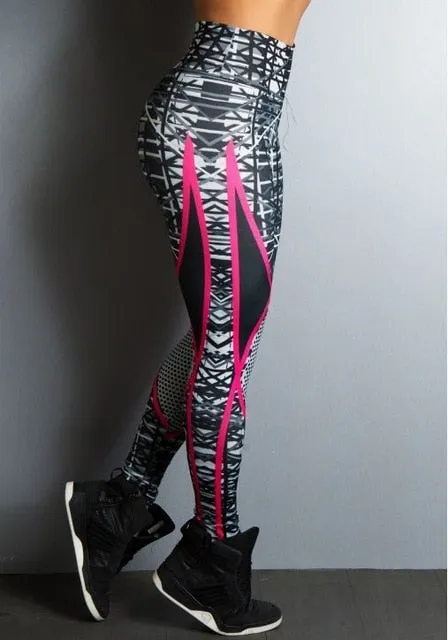 VenusFox Sports Printing Style High Waist Leggings